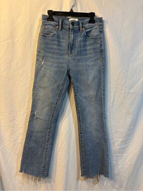 Pistola Lennon High Rise Cropped Boot Jeans Zuma Wash Size 24 Raw Hem